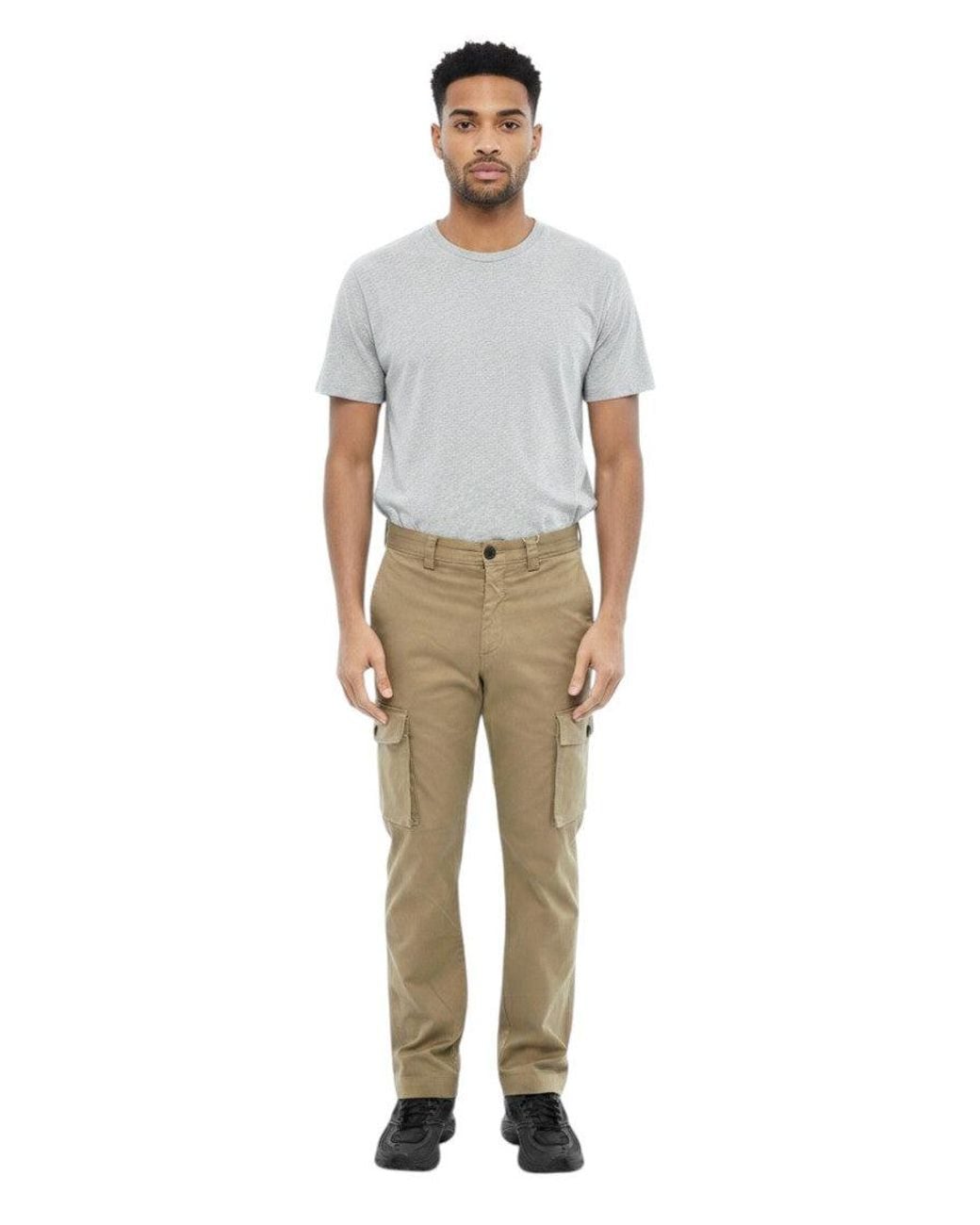 Woolrich Natural Regular Cargo Trousers for men
