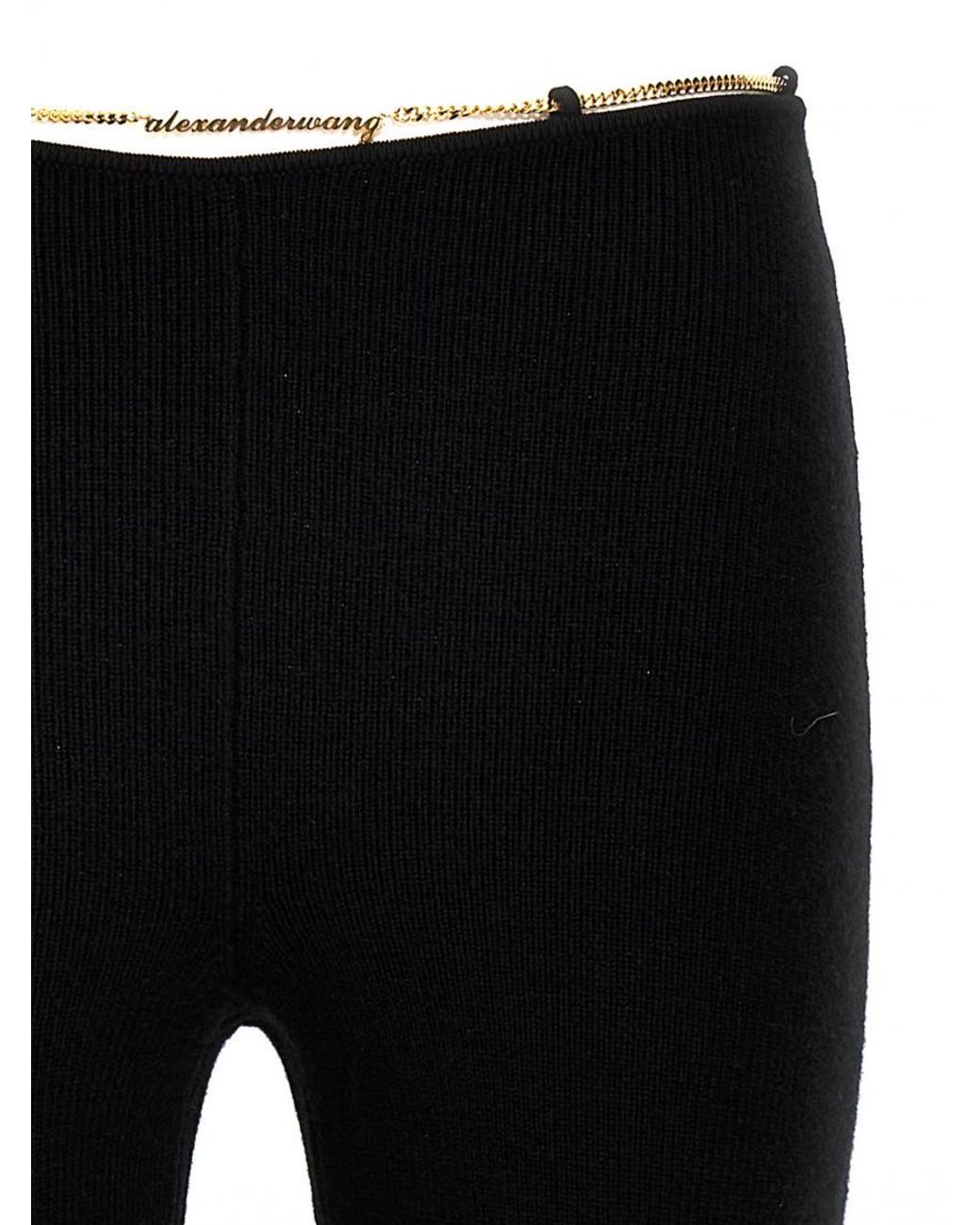 Alexander Wang Black Nameplate Chain' Pants