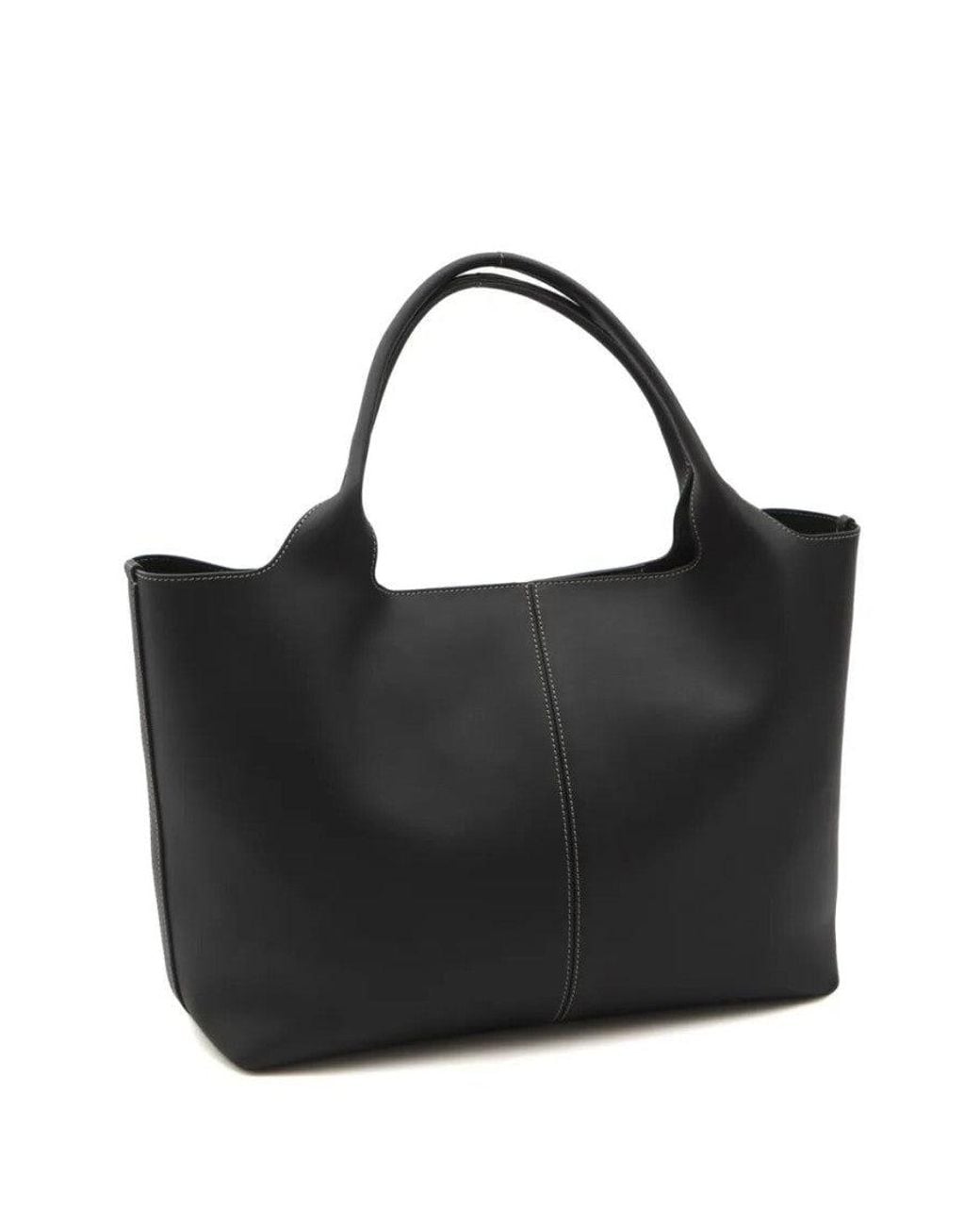 Tod's Black Medium Leather Tote