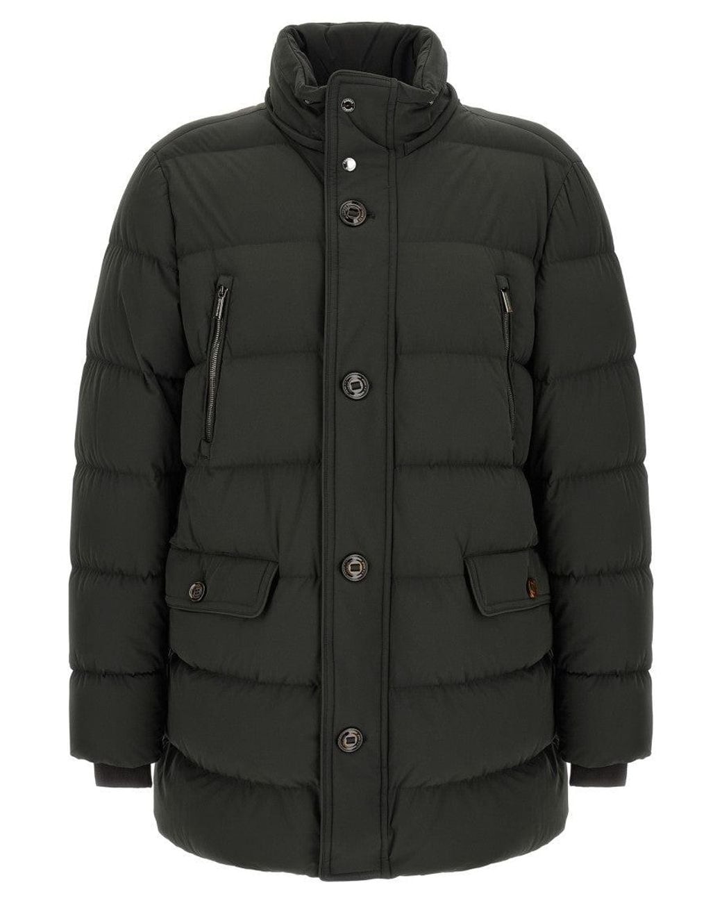 Moorer Black Dark Quilted Jacket for men