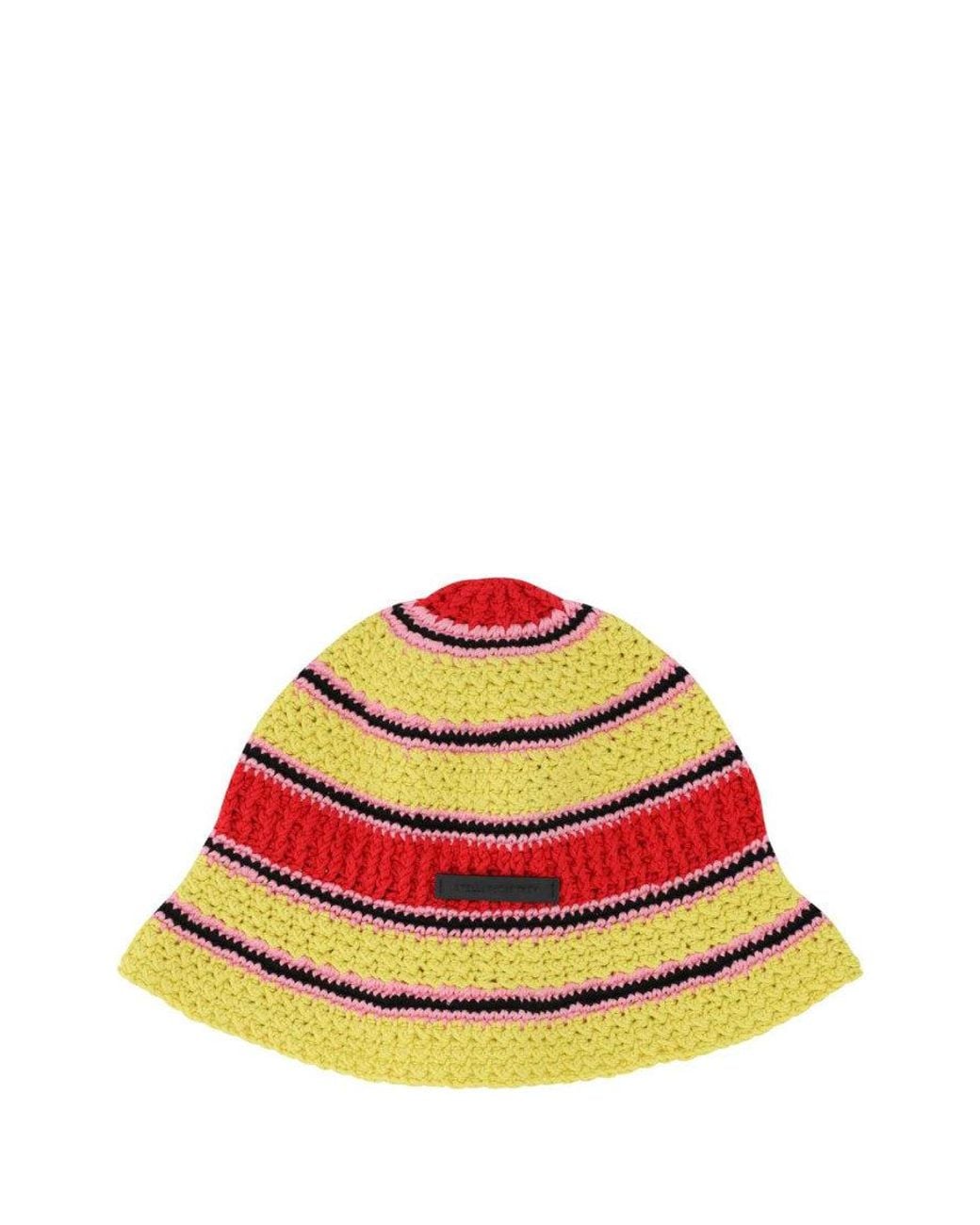 Stella McCartney Embroidered Crochet Hat