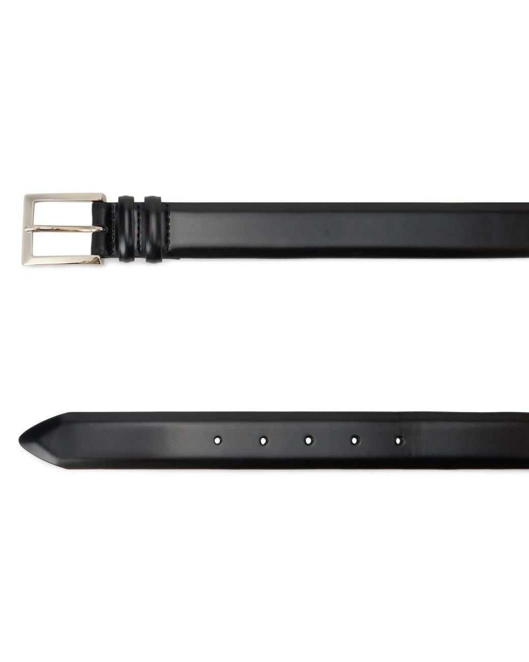 Orciani Black Logo Buckle Belt for men