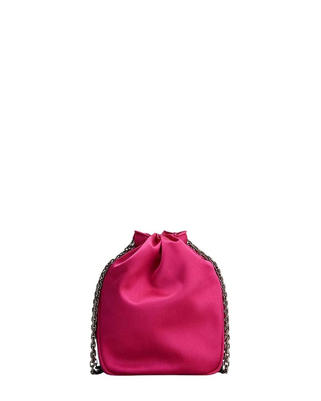 Roger Vivier Pink Fuchsia Pilgrim Mini Shoulder Bag