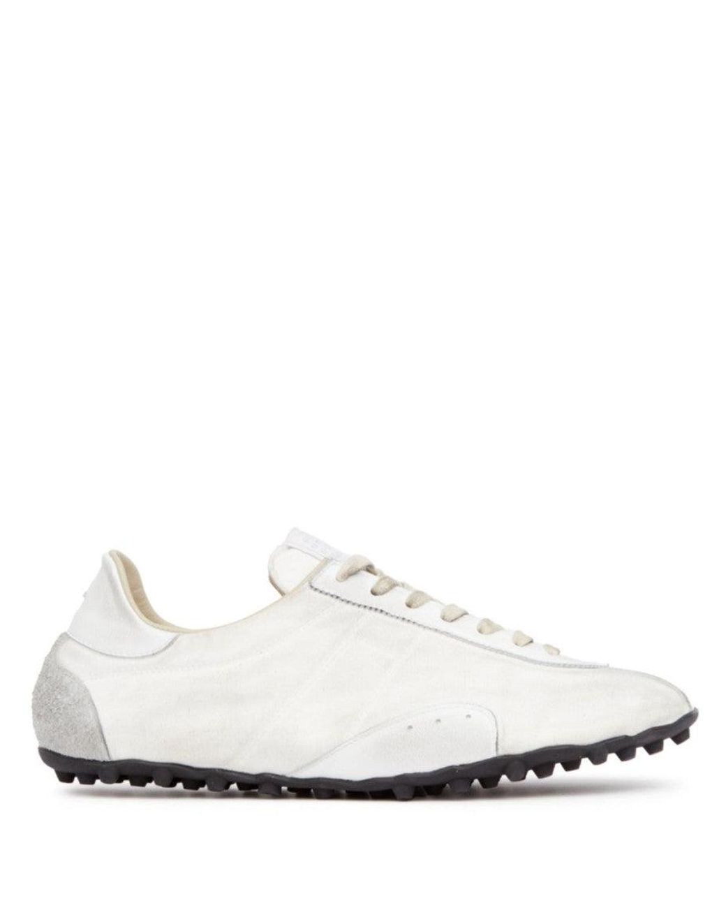 Maison Margiela White Sprinters Drill Cotton With Vintage Treatment Sneakers