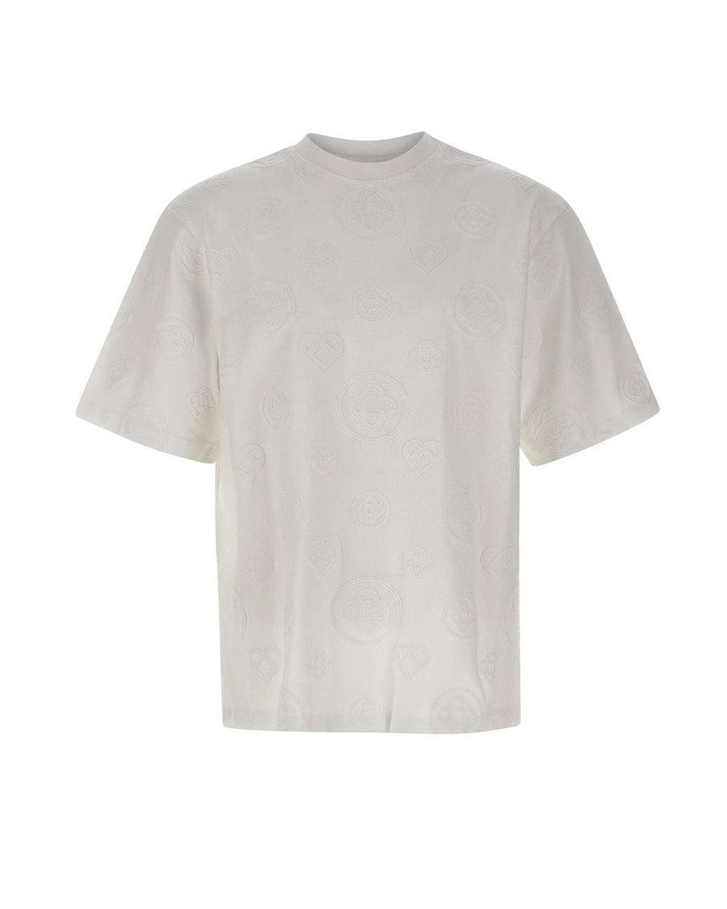 Casablanca White Crew Neck T-Shirt for men
