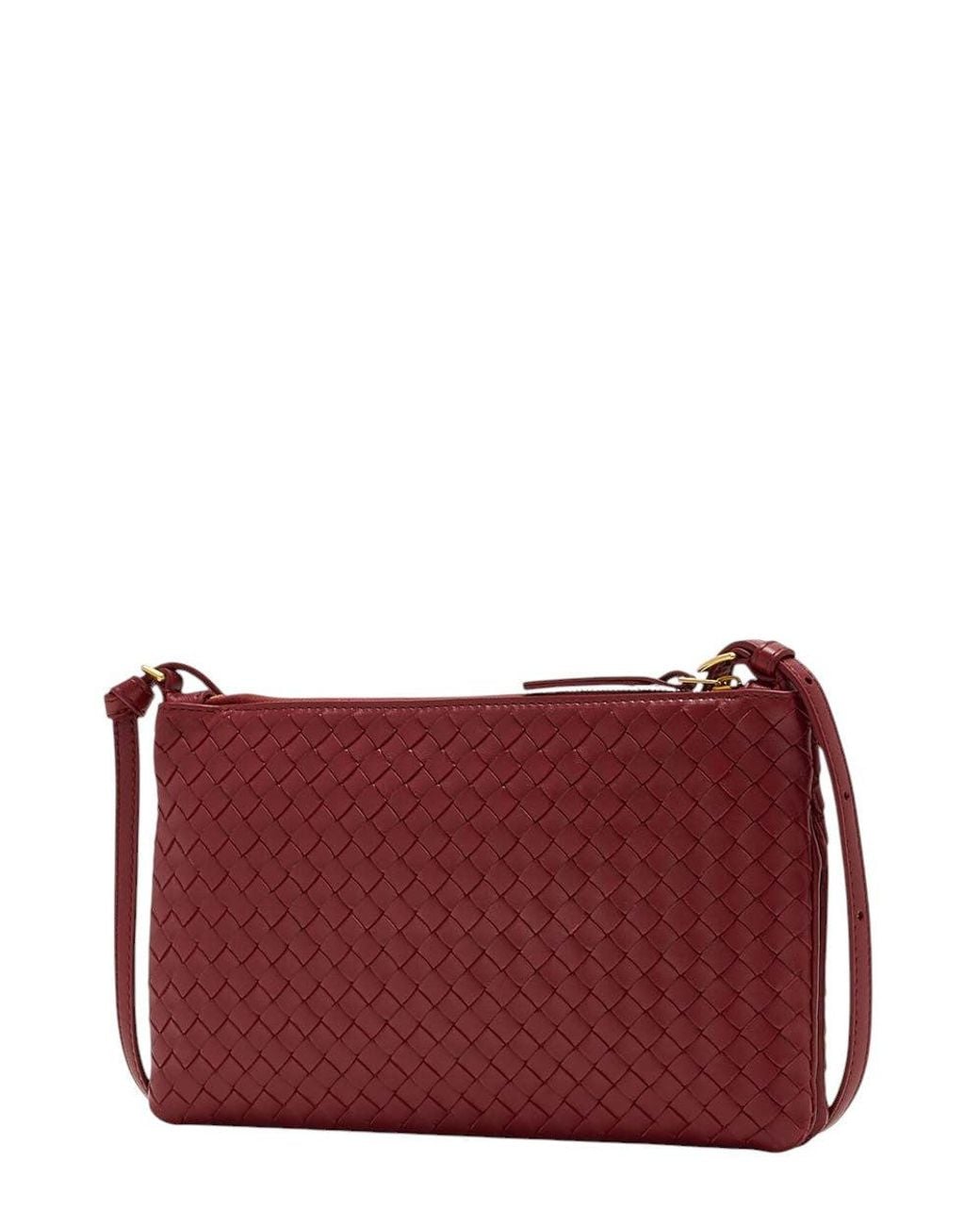 Bottega Veneta Purple Intrecciato Piccolo Medium Crossbody Bag