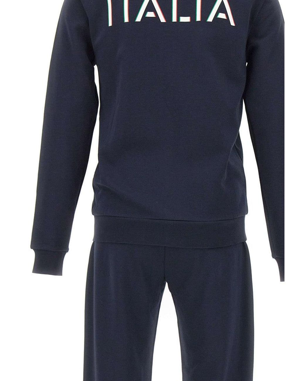 EA7 Blue Regular Tracksuit for men
