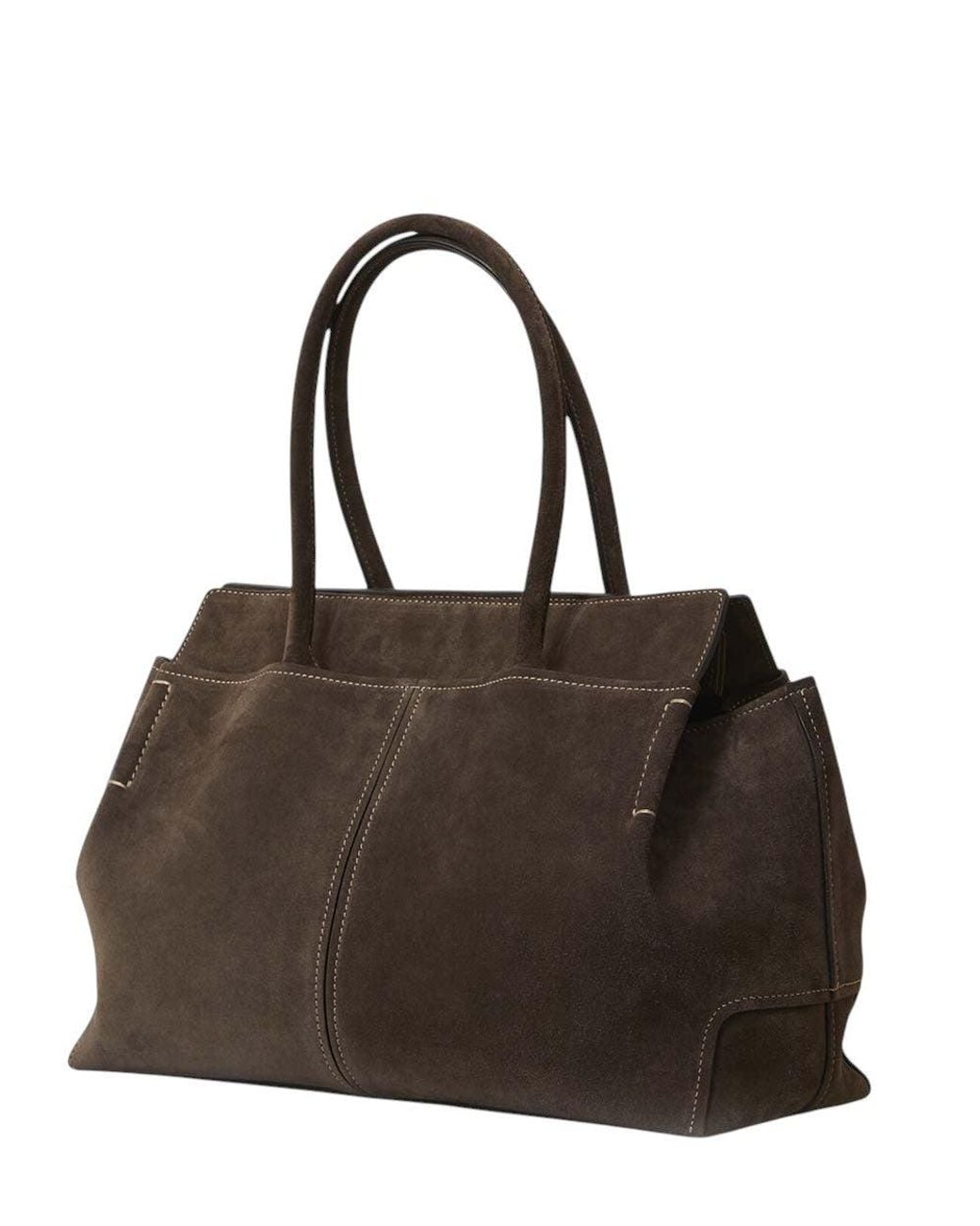Tod's Brown Logo Medium Tote
