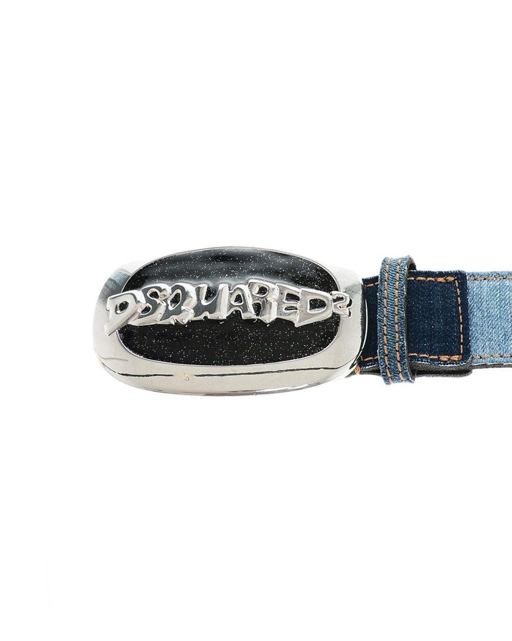 DSquared² Black Logo Buckle Belt