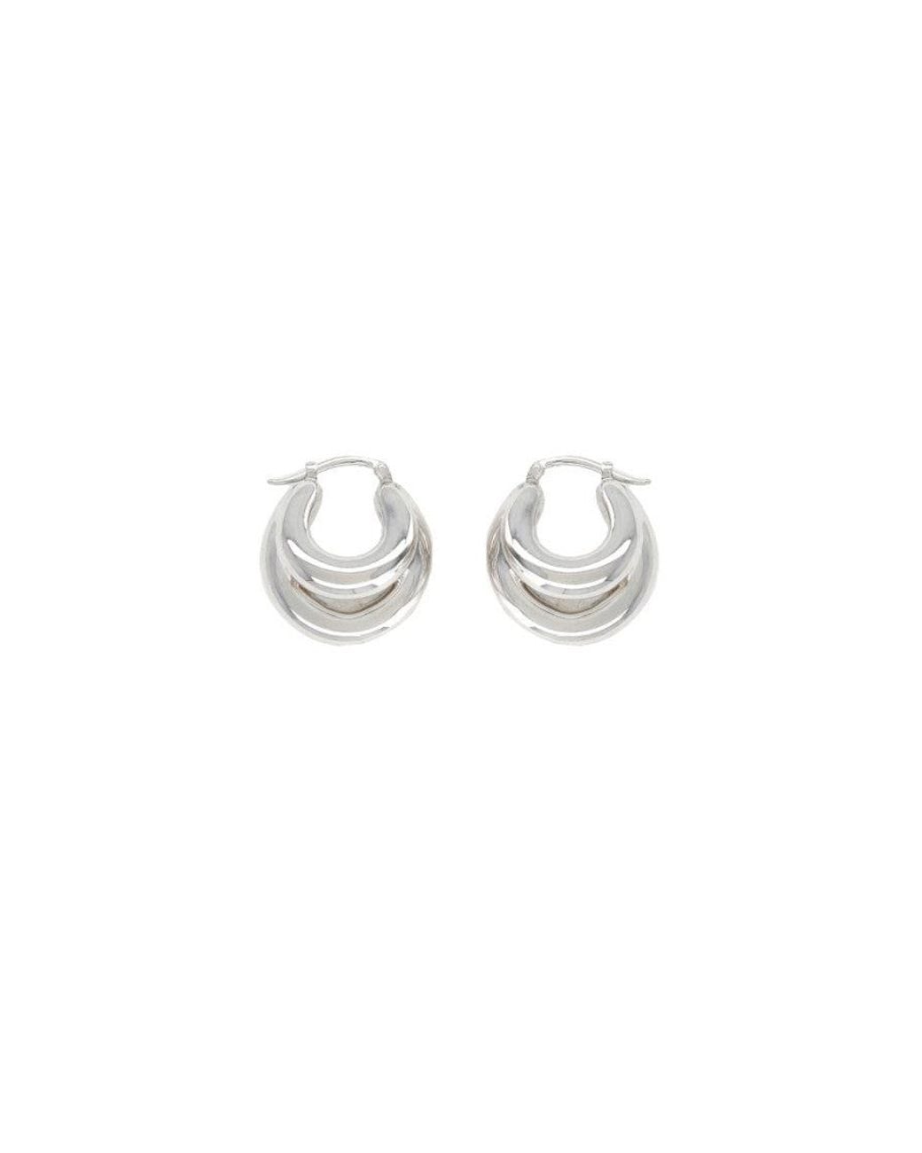 Panconesi White Blow Up Huggies Earrings