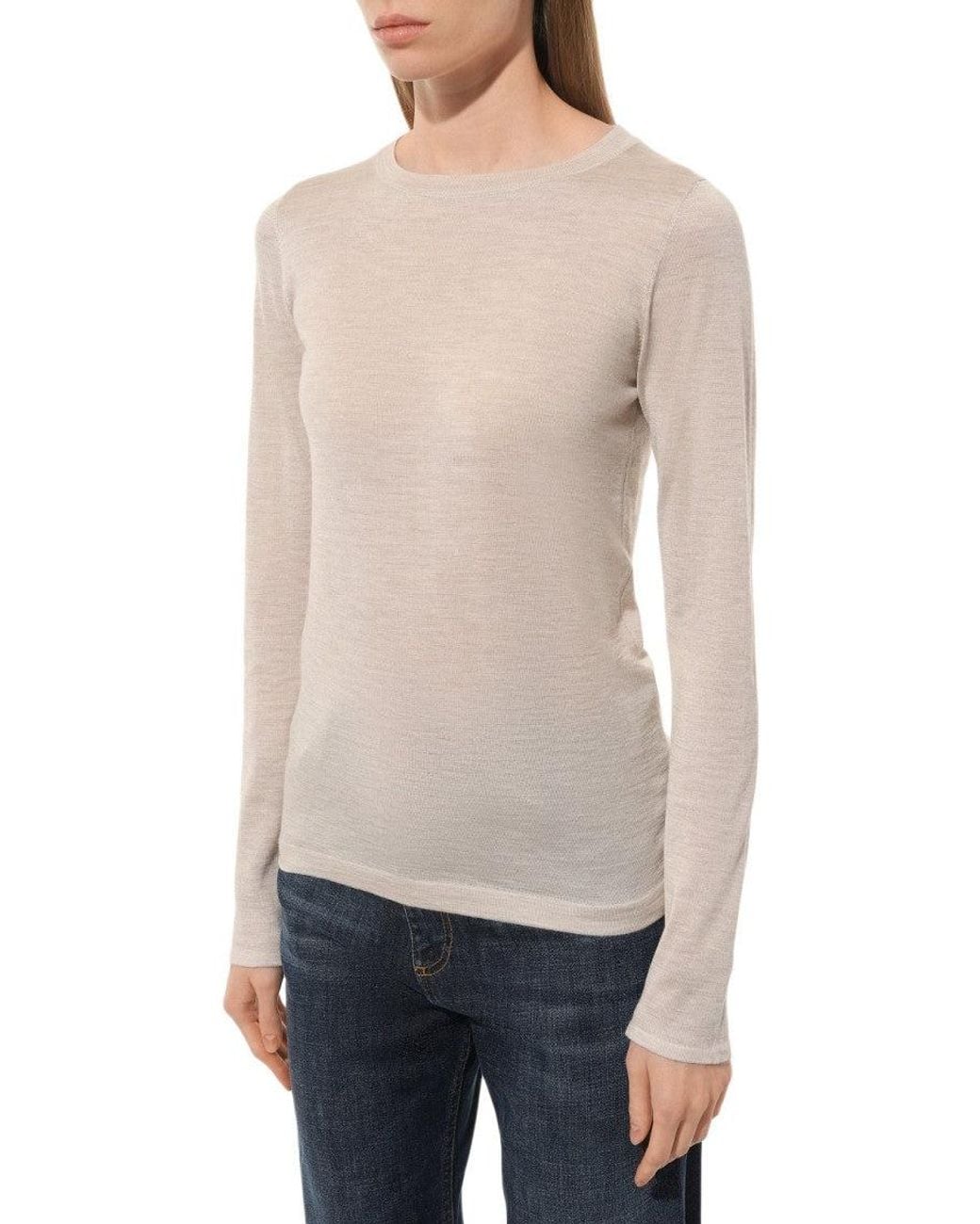 Brunello Cucinelli Natural Crew Neck Sweater