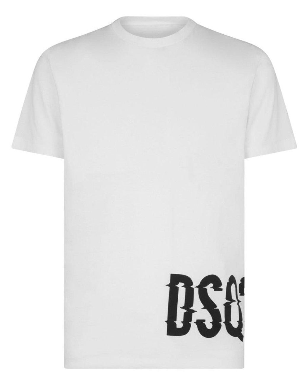 DSquared² White Logo Print T-Shirt for men