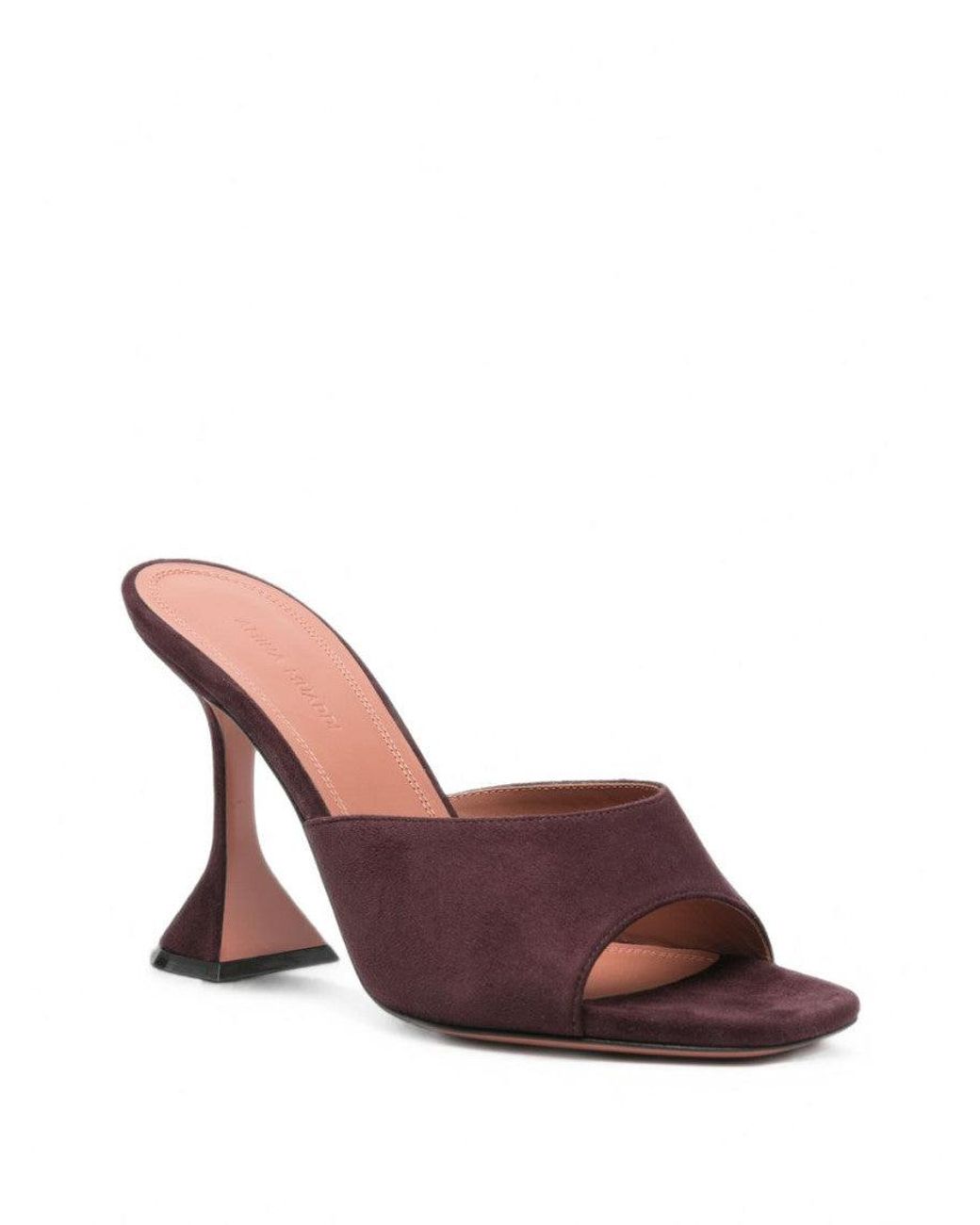 AMINA MUADDI Brown Lupita Suede Heels