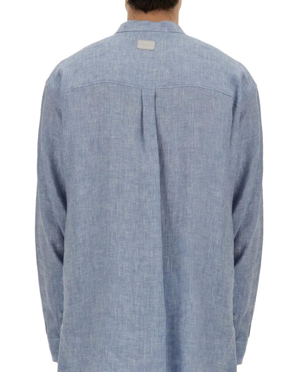 Dolce & Gabbana Blue Light Oversized Shirt for men