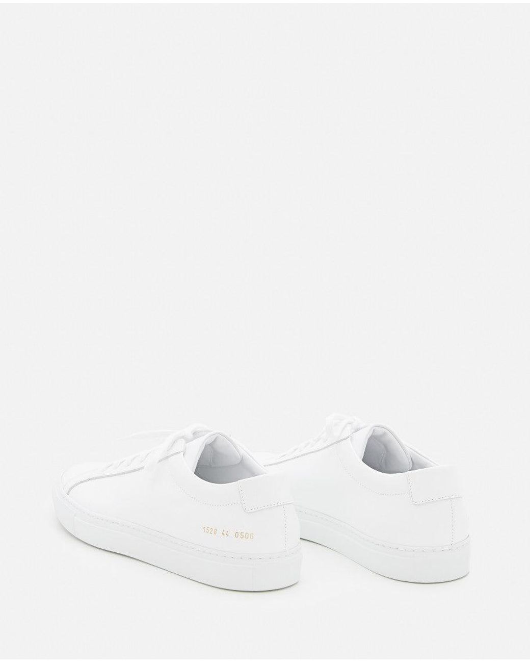 Common Projects White Solid Lace Up Sneakers for men