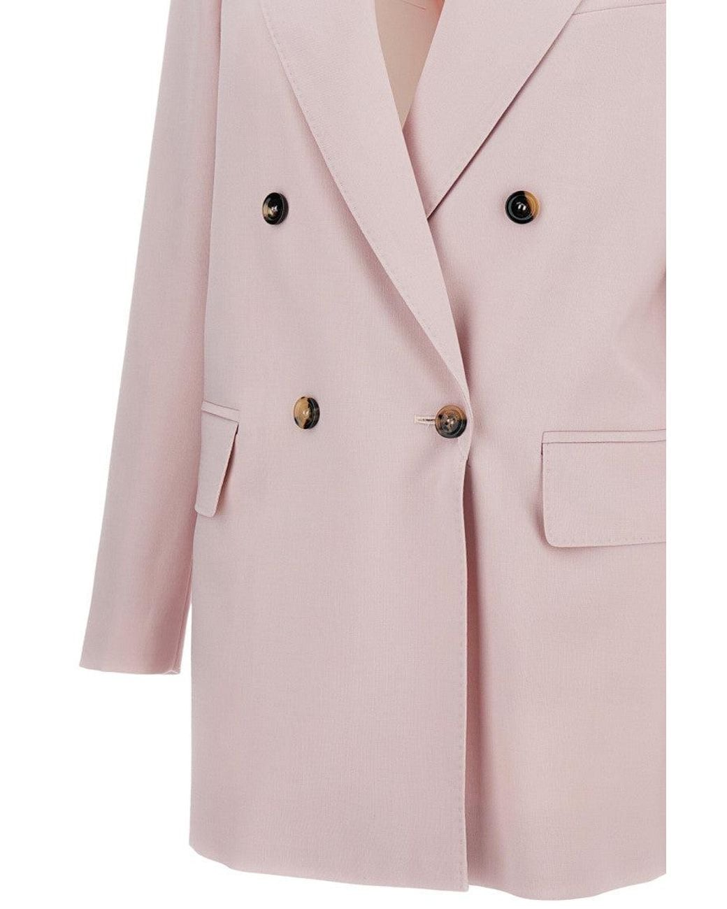 Max Mara Pink Double-Breasted 'Ombrosa' Jacket