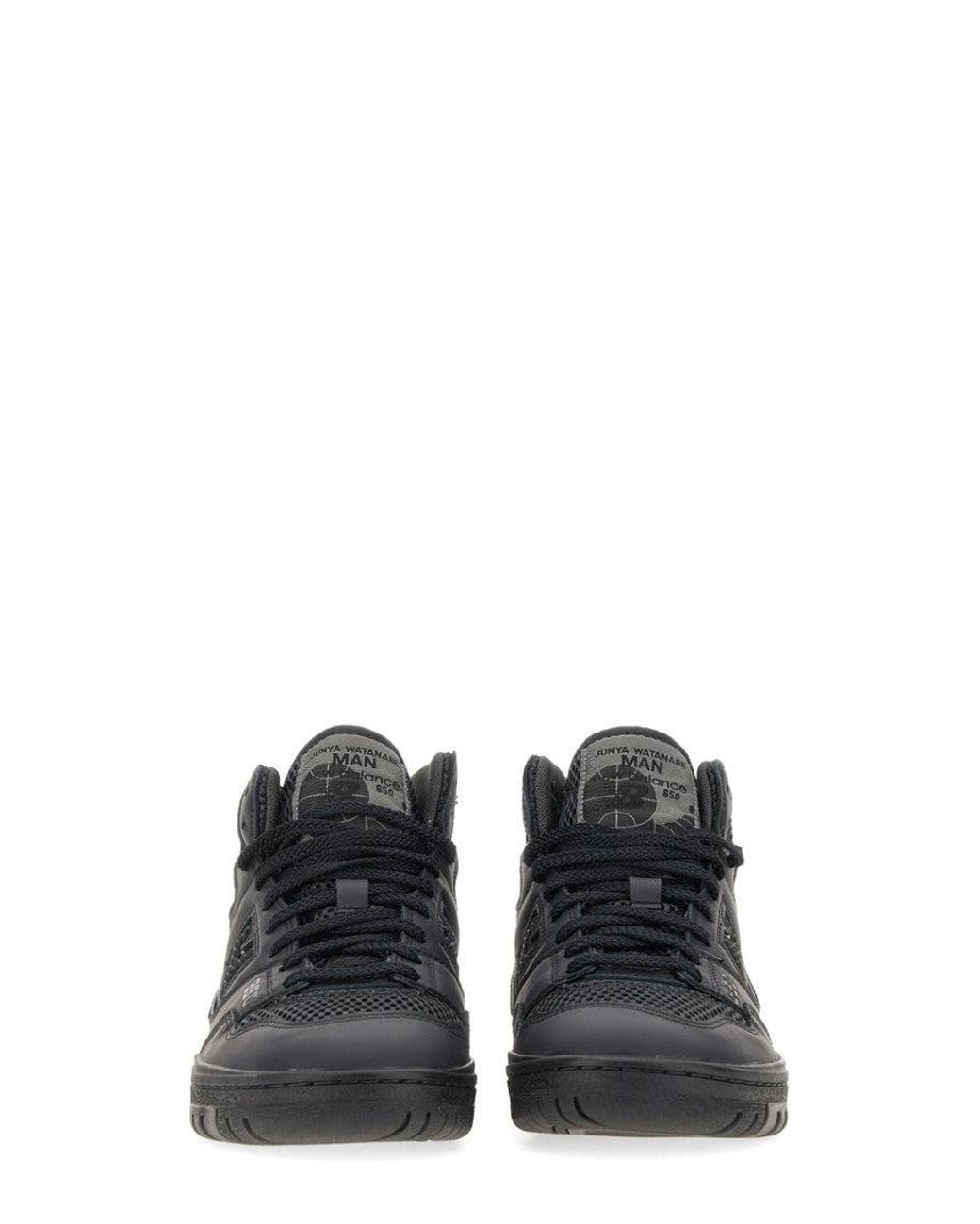 Junya Watanabe Black Lace Up Sneakers for men