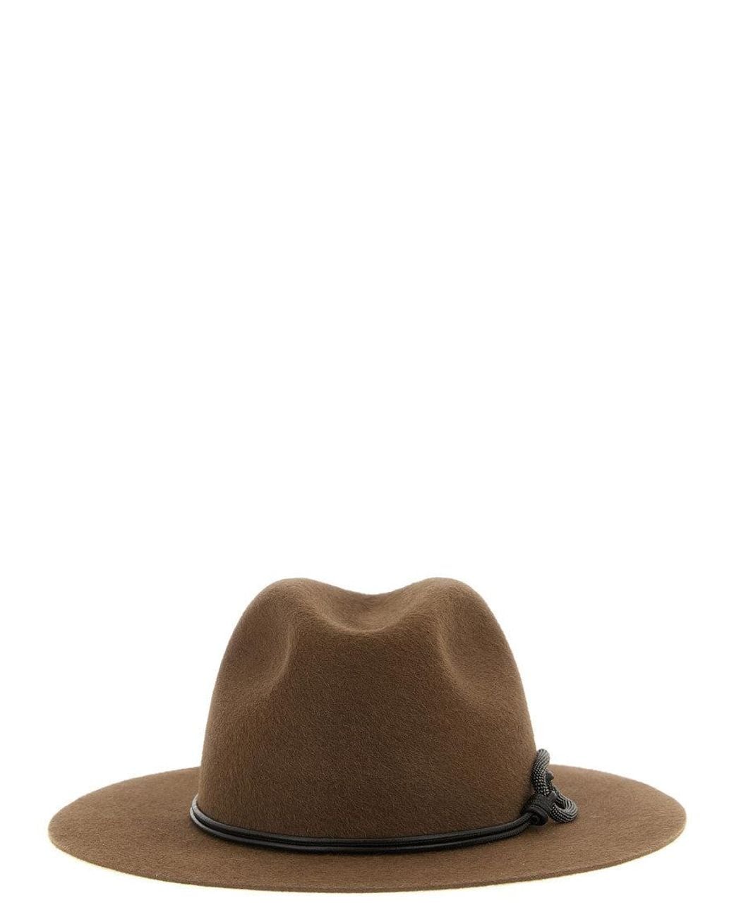 Brunello Cucinelli Brown 'Monile' Hat