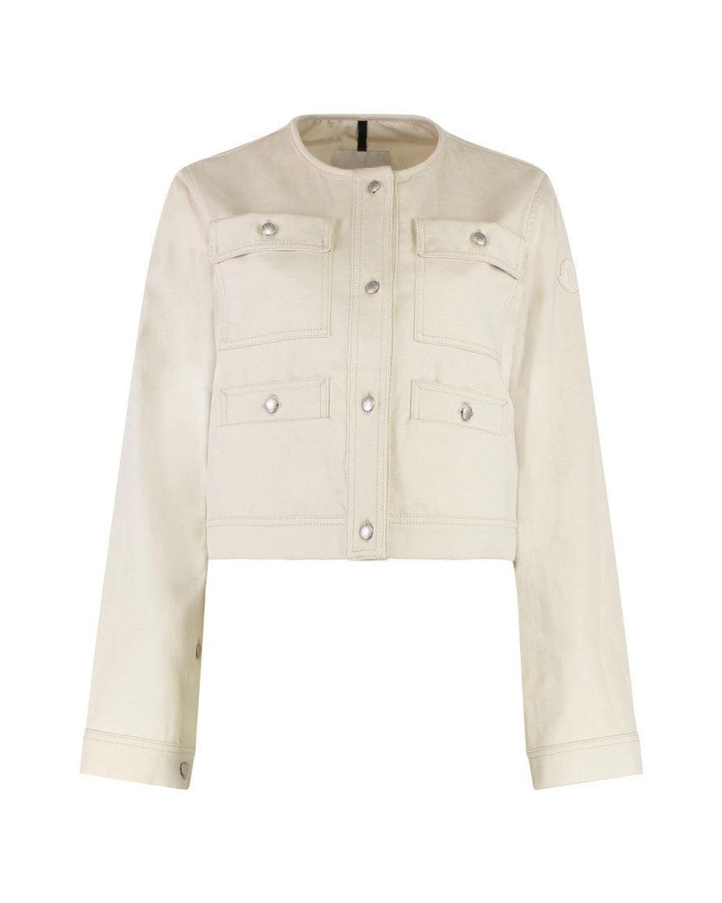 Moncler Natural Off Round Neck Jacket