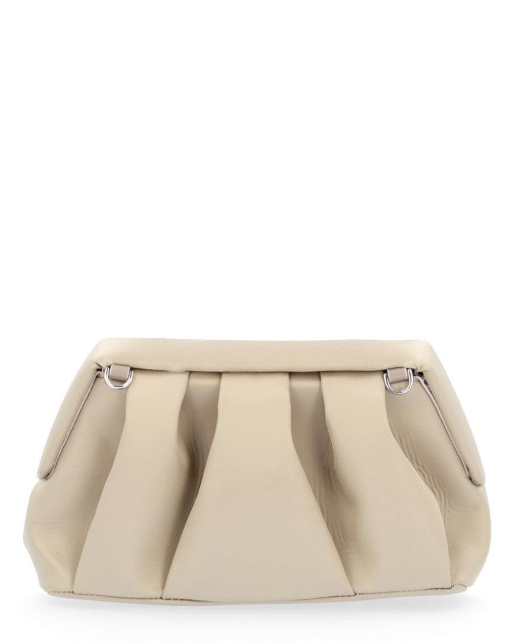 THEMOIRÈ Natural Ruched Clutch