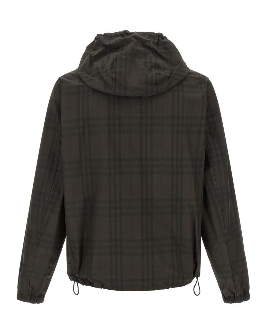 Burberry Gray Dark Check Jacket for men