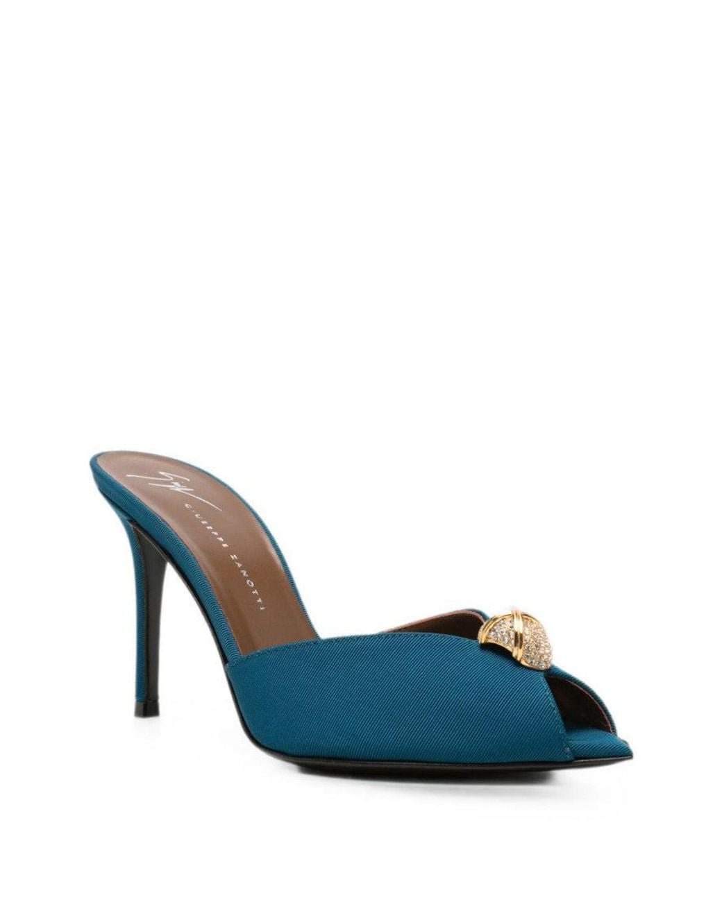 Giuseppe Zanotti Blue Slip On Heels