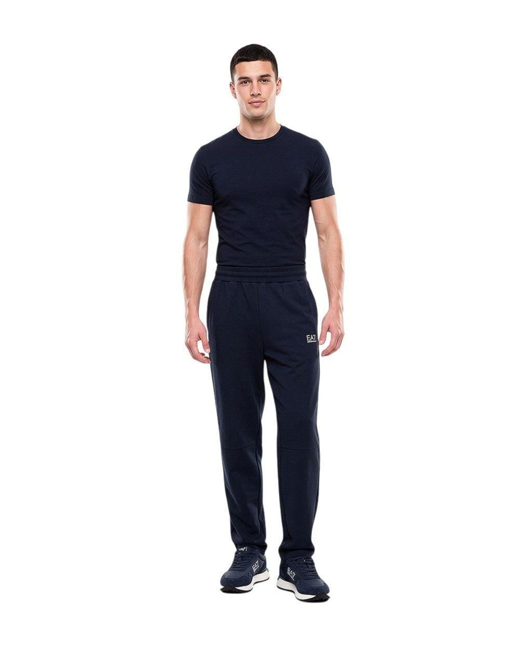 EA7 Blue Elasticated Joggers for men