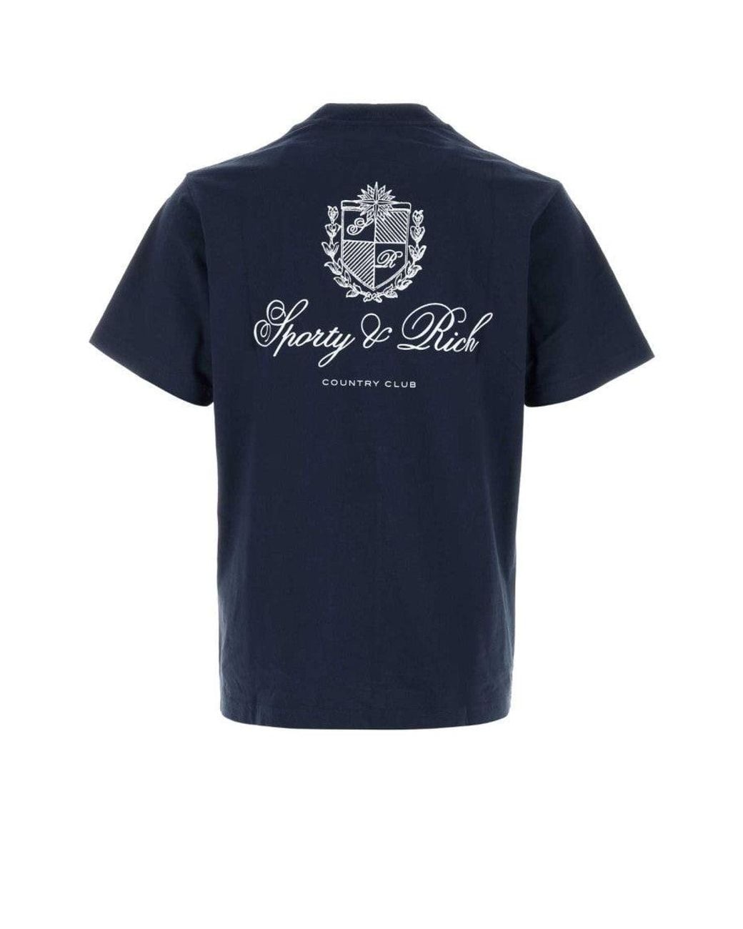 Sporty & Rich Blue Logo T-Shirt for men