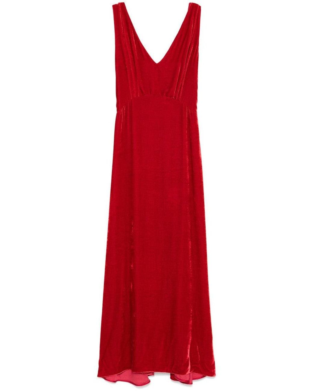 P.A.R.O.S.H. Red Relur Maxi Dress