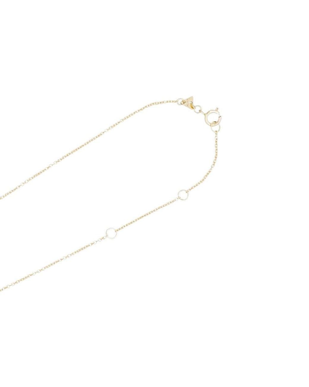 Alita White Golden Cameo Perla Tennis Necklace