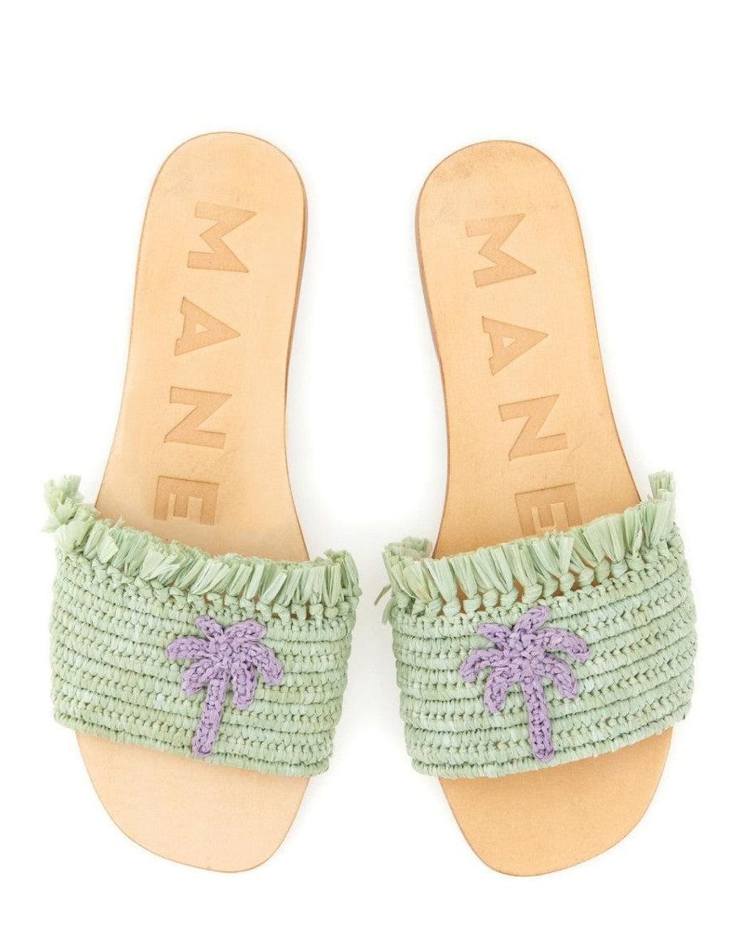 Manebí White Slip-On Sandals