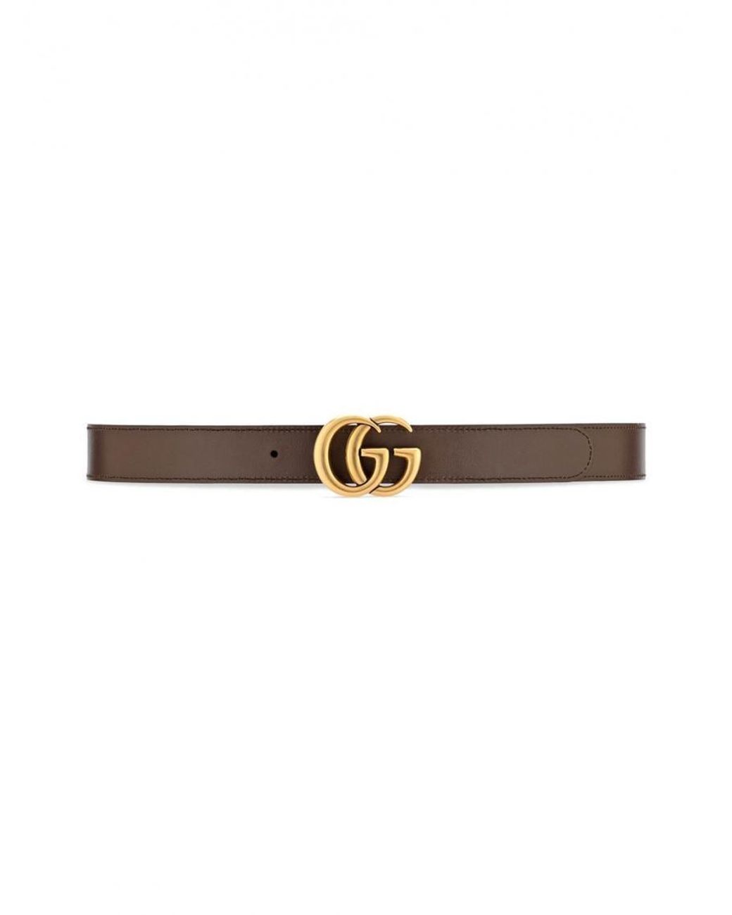 Gucci White Gg Marmont Reversbile Belt