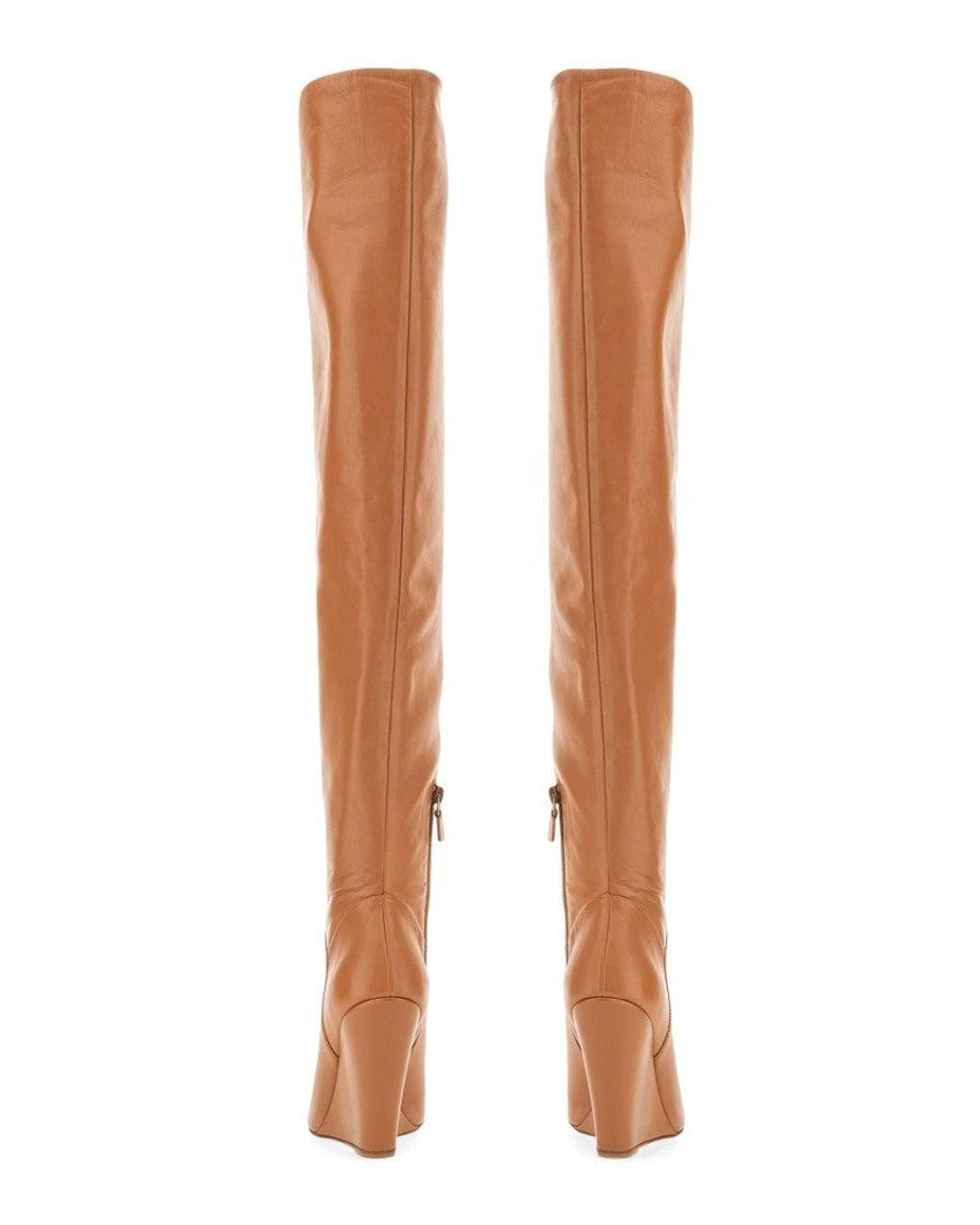 Stuart Weitzman Brown Light Solid Boots