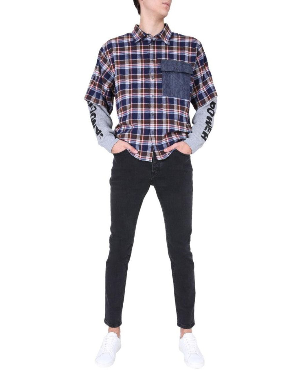 DSquared² Blue Regular Plaid Shirt for men