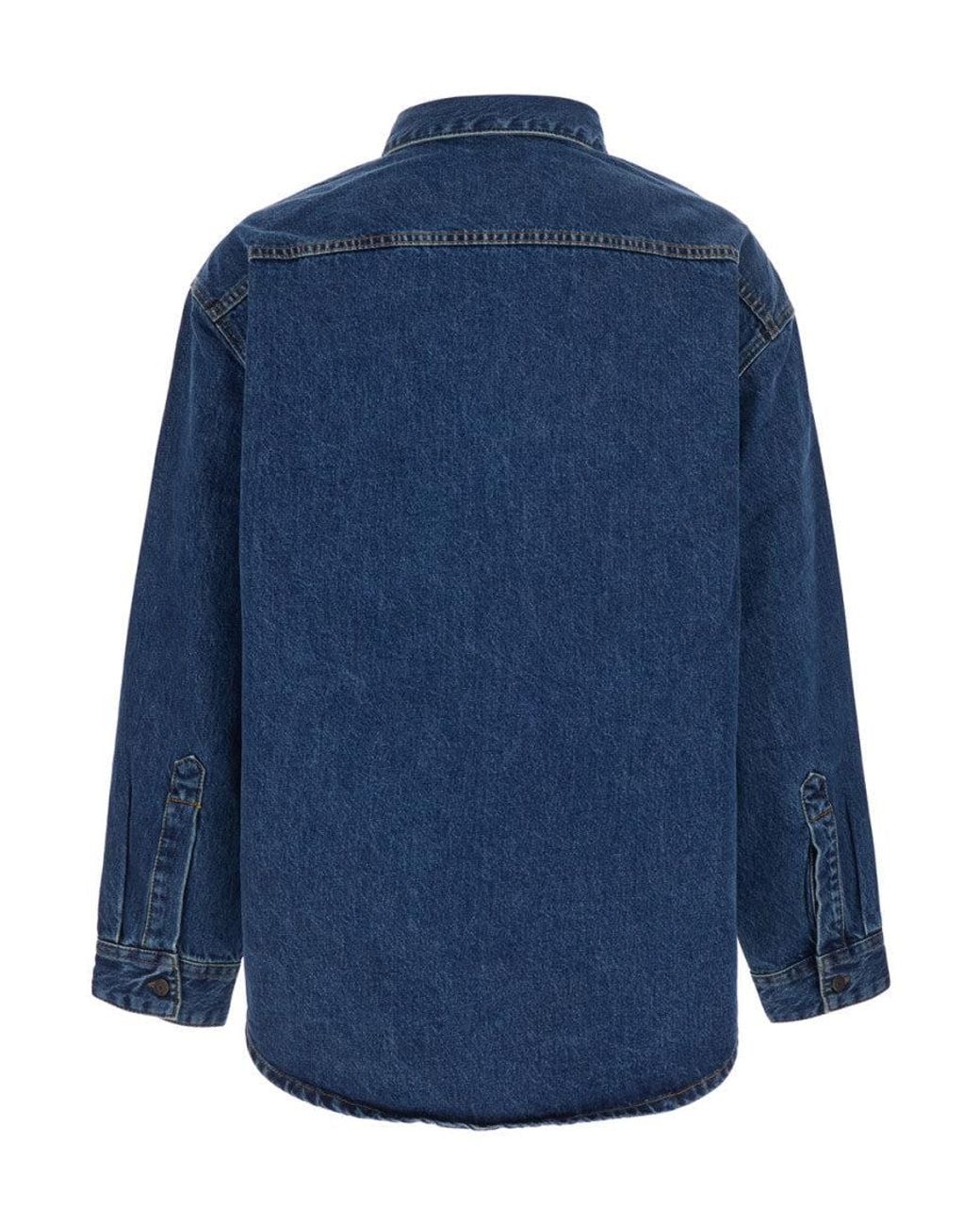 Emporio Armani Blue Oversized Logo Shirt for men