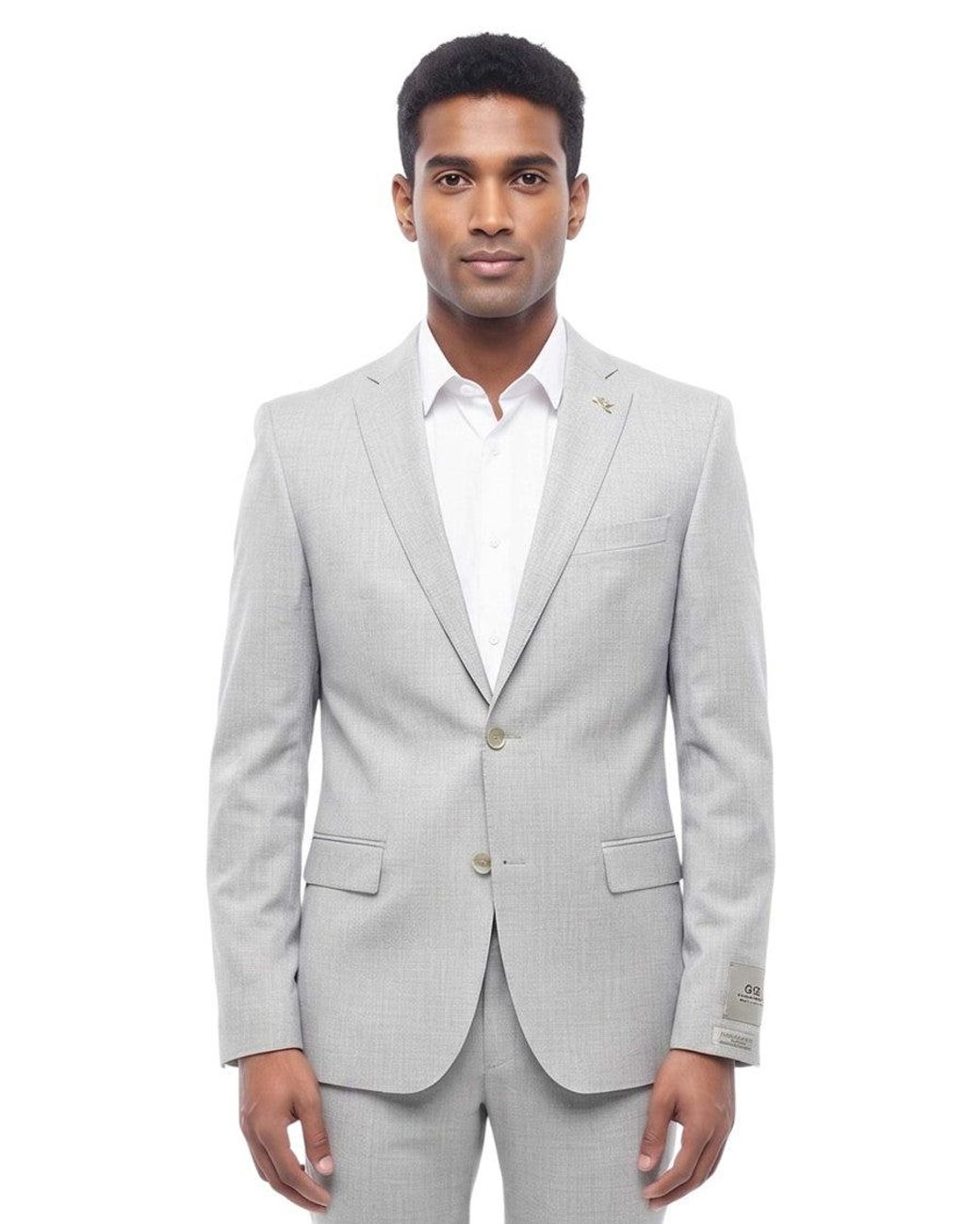 Corneliani Gray Notched Lapel Suit for men