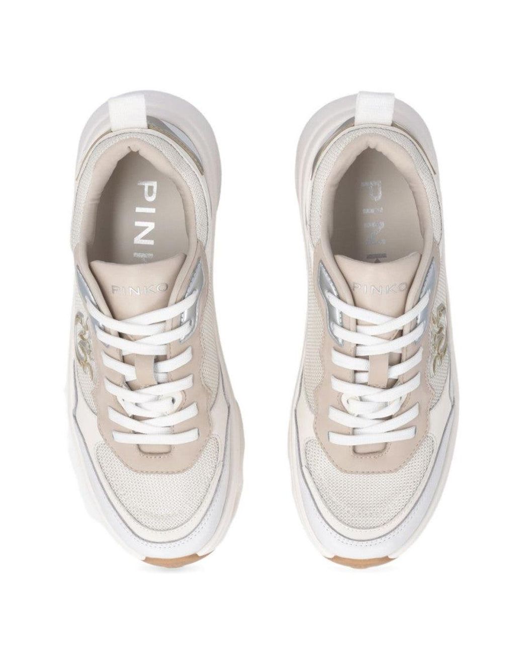 Pinko White Logo Sneakers