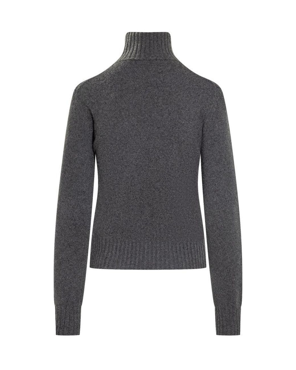 AMI Gray Fashionable Dolcevita Sweater