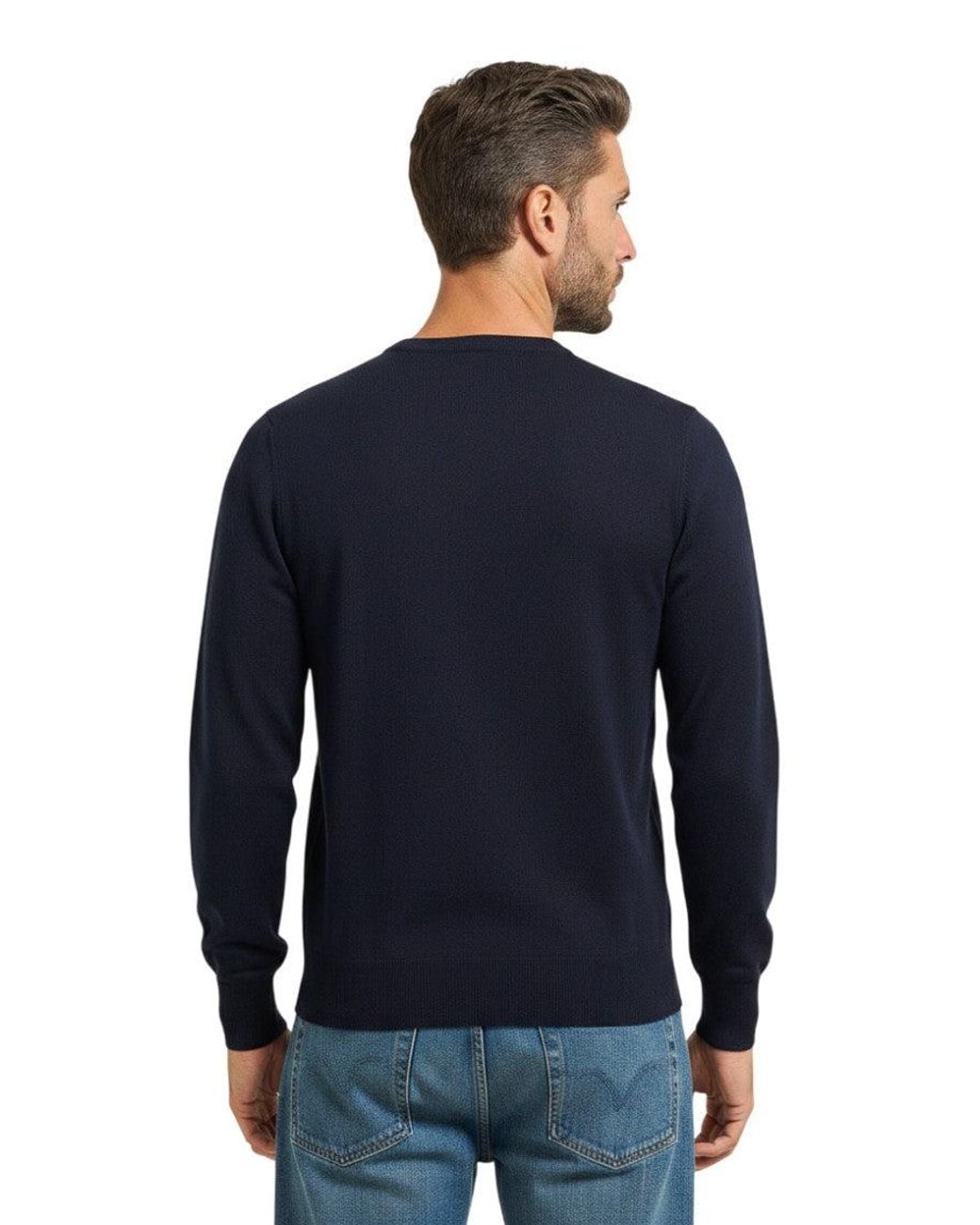 K-Way Blue Dark Crew Neck Sweater for men