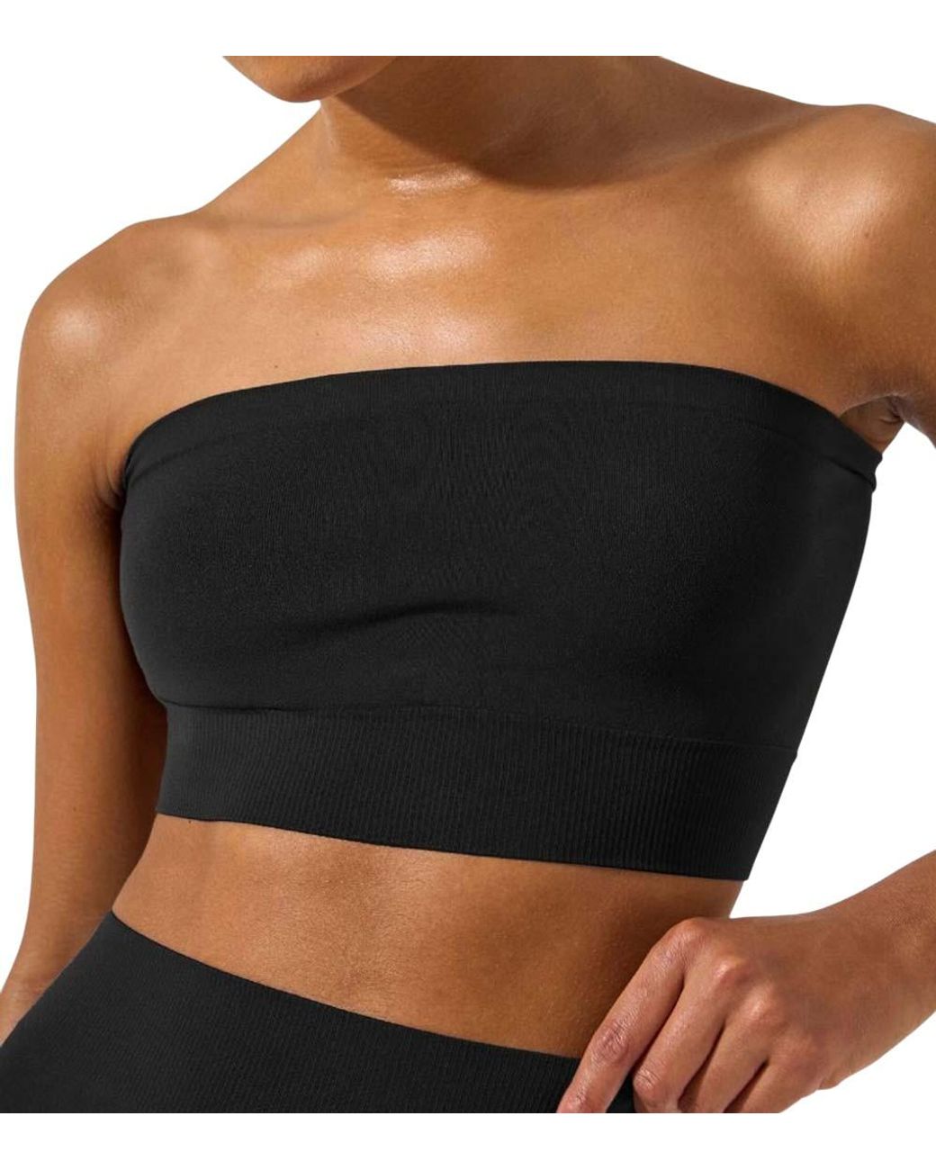 Wolford Black Solid Strapless Top