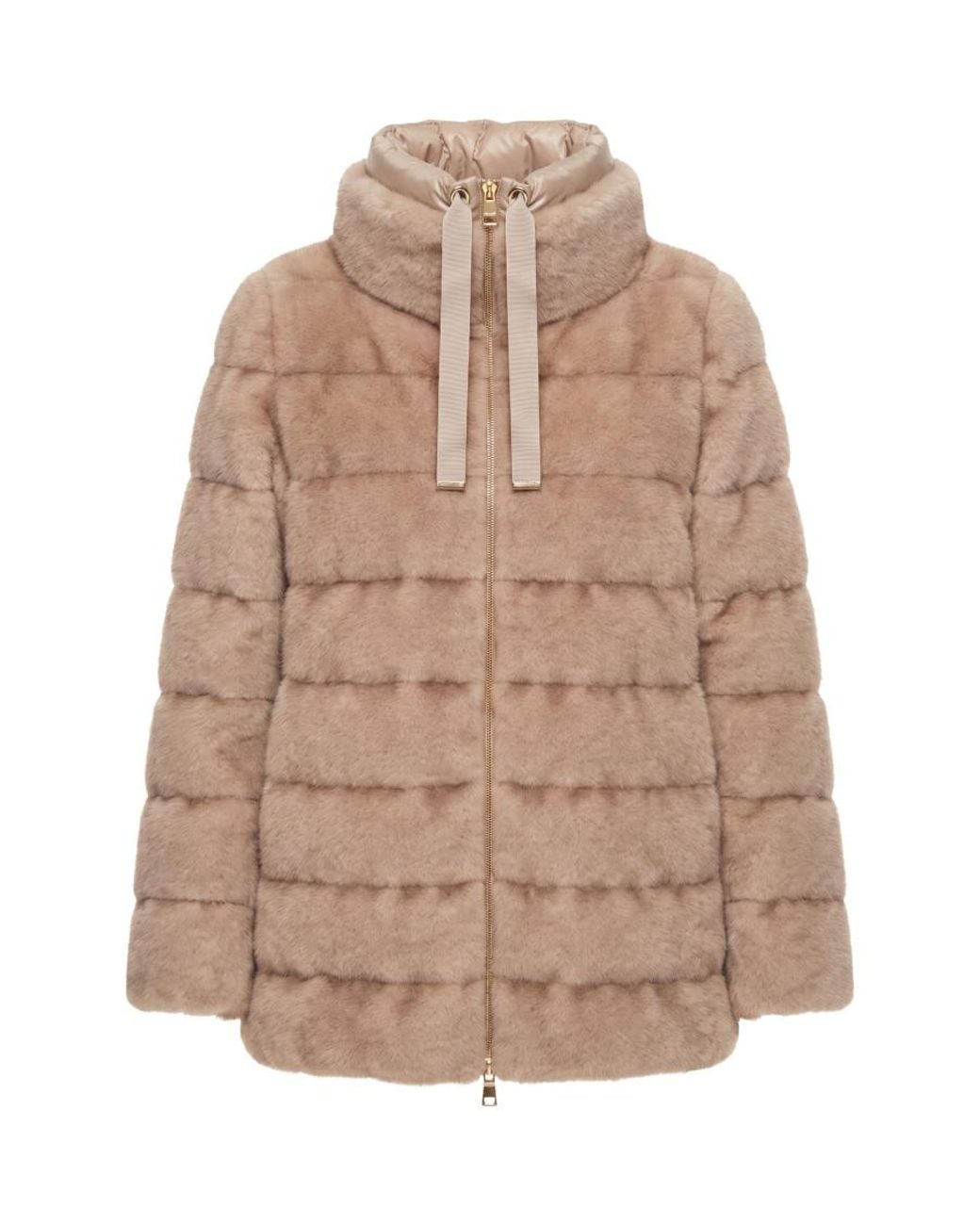 Herno Natural Quilted Hood Jacket