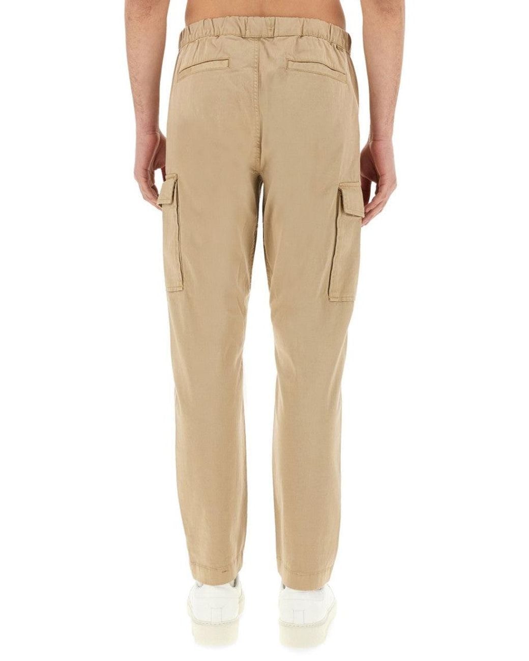 Woolrich Natural Tapered Cargo Pants for men