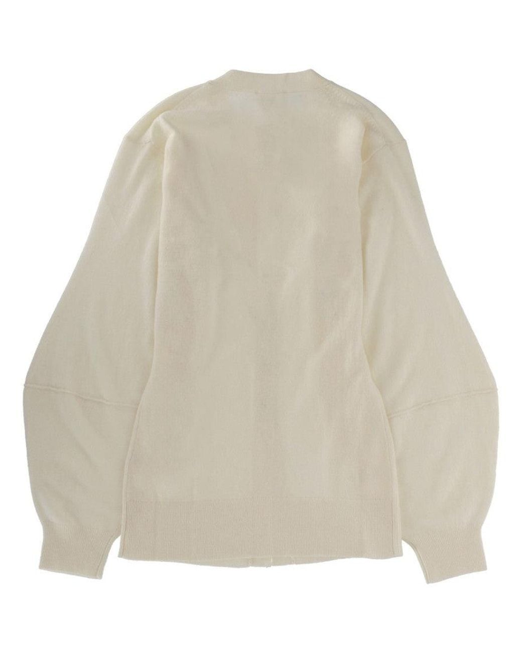 THE GARMENT White Solid V Neck Cardigan