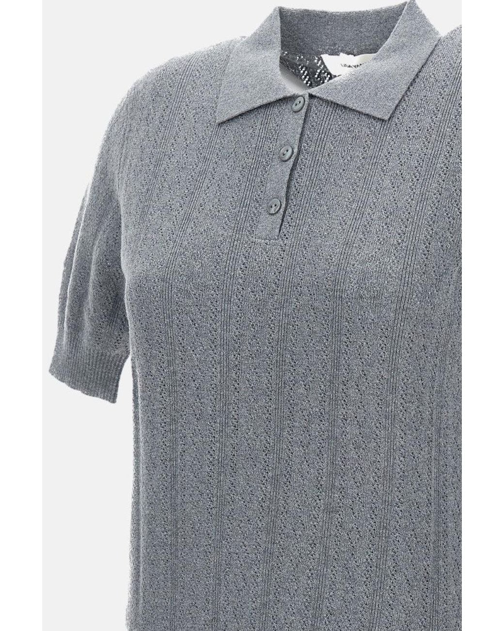 Lisa Yang Gray Polo Sweater