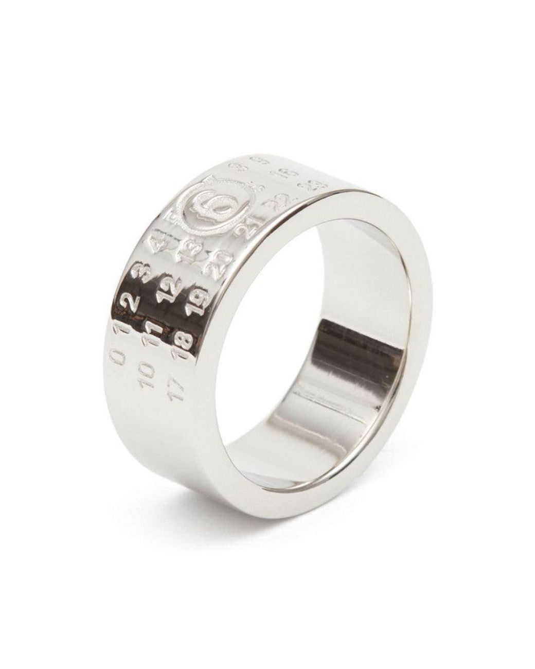 MM6 by Maison Margiela White Signature Logo Ring