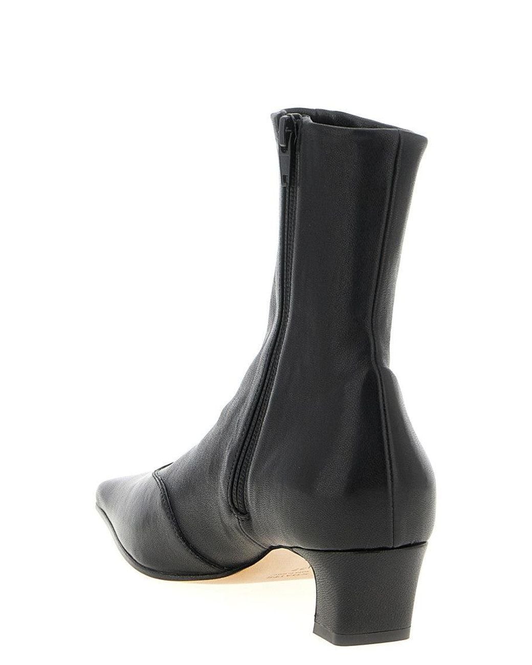 Khaite Black Ankle Boots