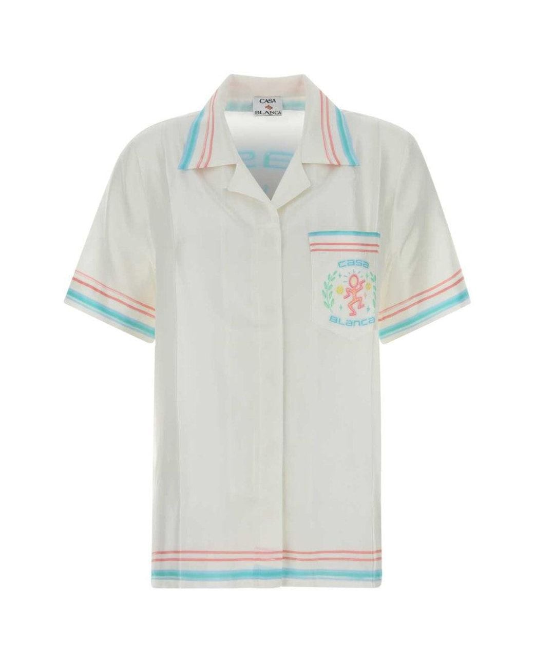Casablanca White Regular Solid Shirt