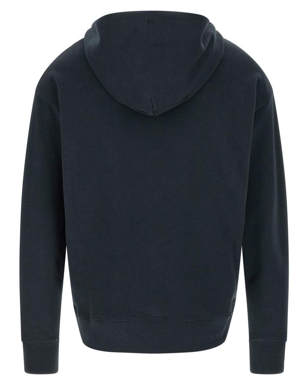 Moncler Blue Logo-Print Cotton Jersey Hoodie for men