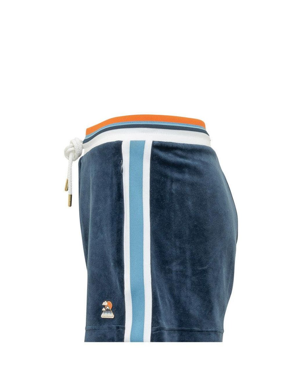 Casablanca Blue Logo Drawstring Shorts