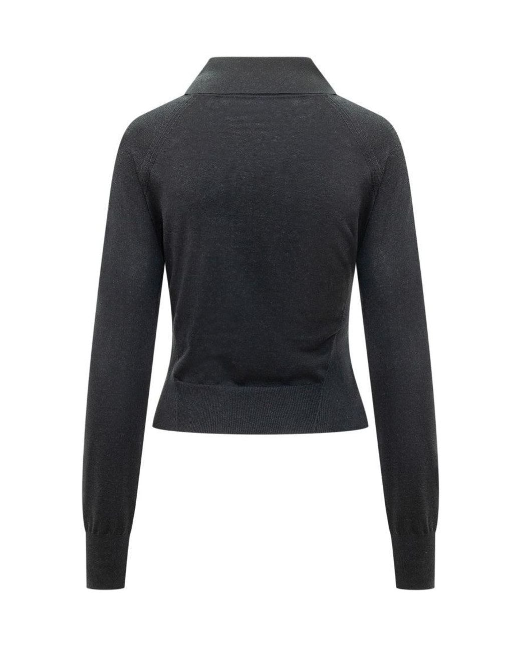 Givenchy Blue Long Sleeve Polo With Luxe Fabric